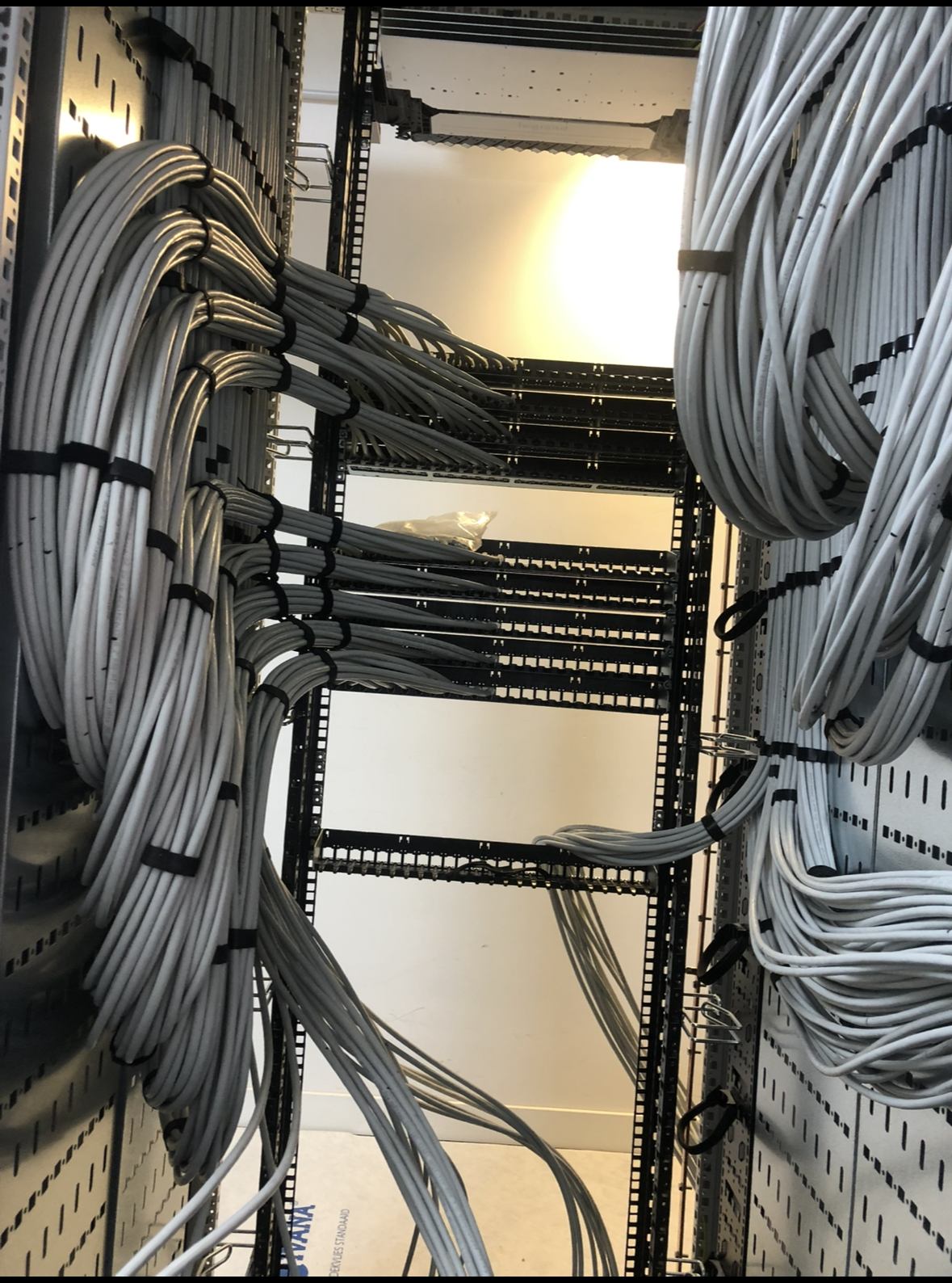 Geordende kabelroutes in technische kast