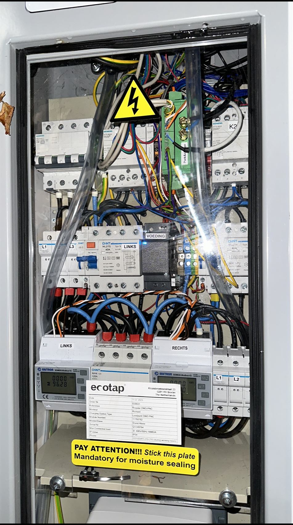 Elektrische kast met meetapparatuur